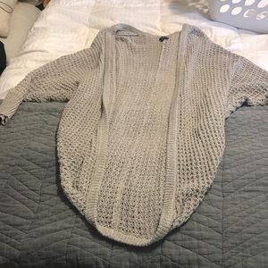 Loose knit long cocoon cardigan